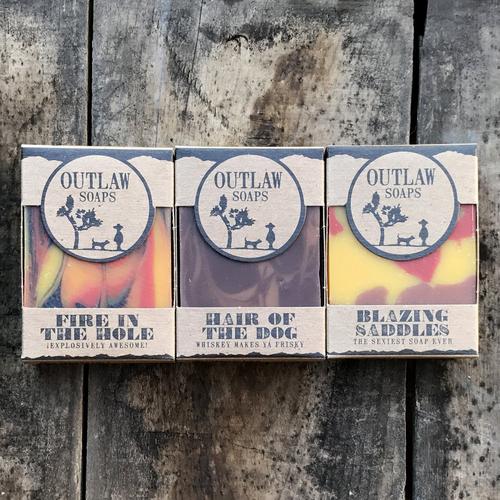 Wild Life Soap Set: Blazing Saddles, Fire in the Hole, and Hair of the Dog